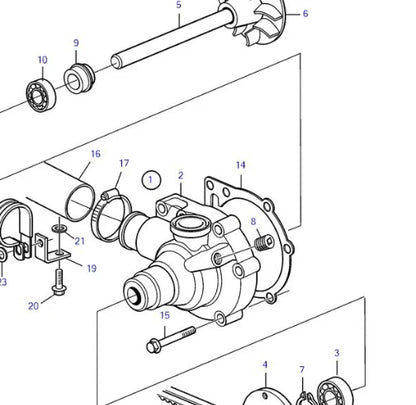 Circulating Water Pump for Volvo Penta KAMD32/43/44/300/AD31/41 (230HP)