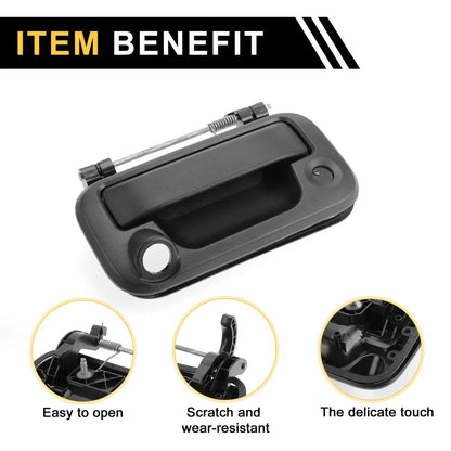 Liftgate Latch Tailgate Handle for Ford F-250 Super Duty (2008-2016) Black