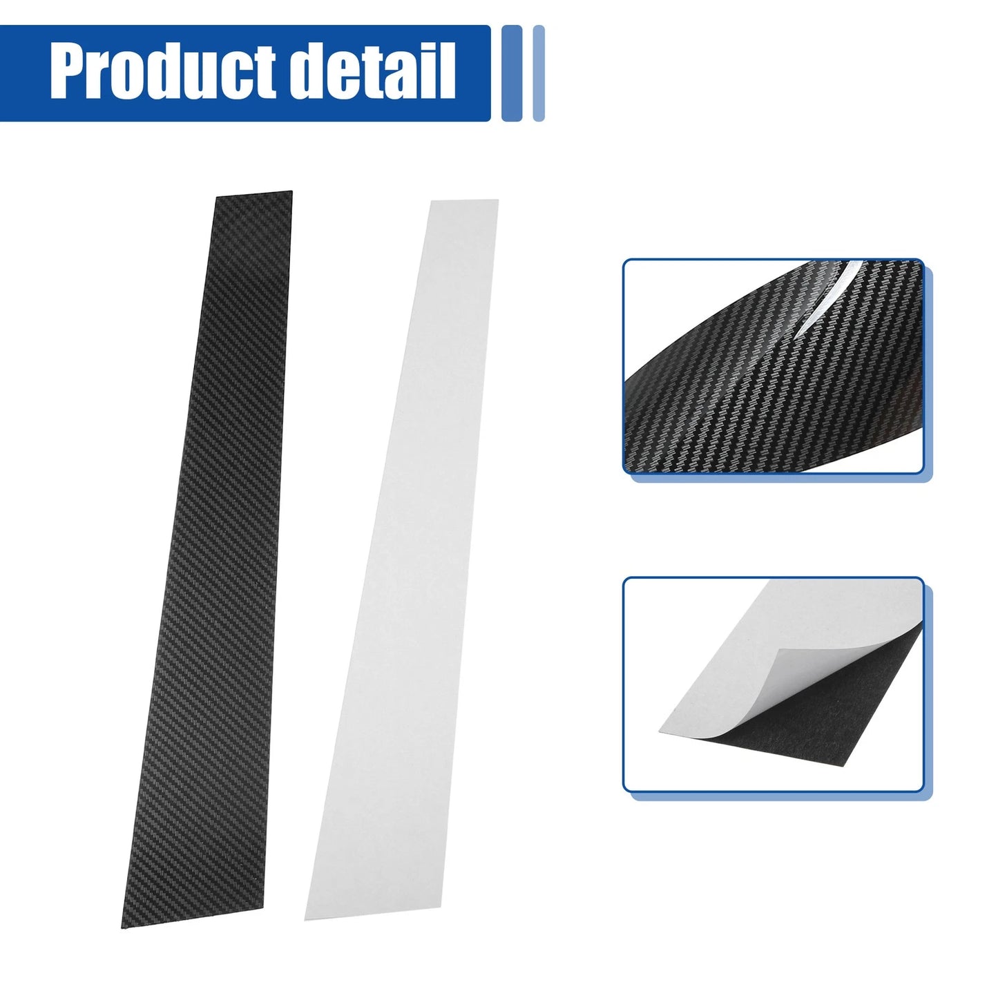 Gloss Carbon Pattern Car Door Window Pillar Post Covers for BMW 3 Series (1998-2006)