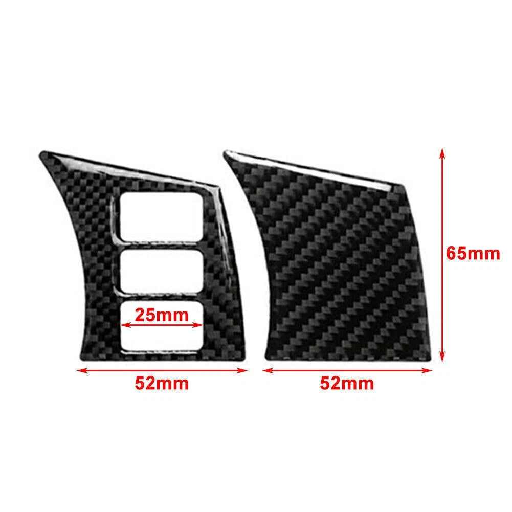 Carbon Fiber 4x Interior Steering Wheel Panel Cover for Nissan 350Z (2006-2009)