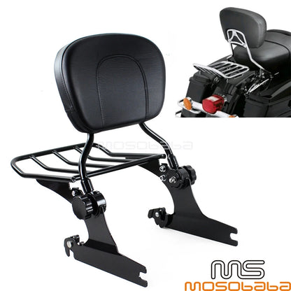 Detachable Sissy Bar Luggage Rack Backrest for Harley Softail Deluxe (05-15)