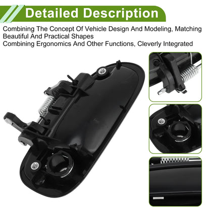 Black Front Left Exterior Door Handle for Honda Civic (1996-2000)