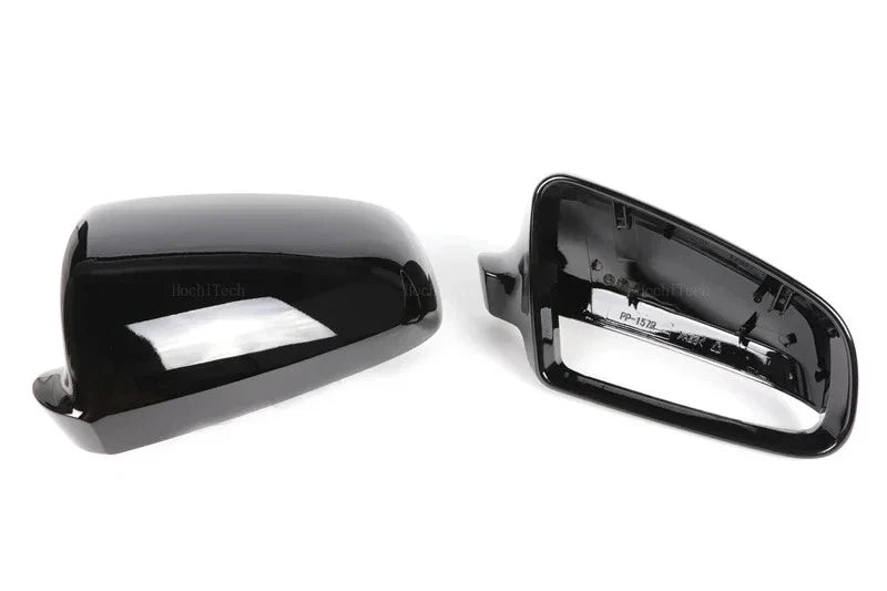 Gloss Black Wing Mirror Caps for Audi A4 B7 (2005–2008)