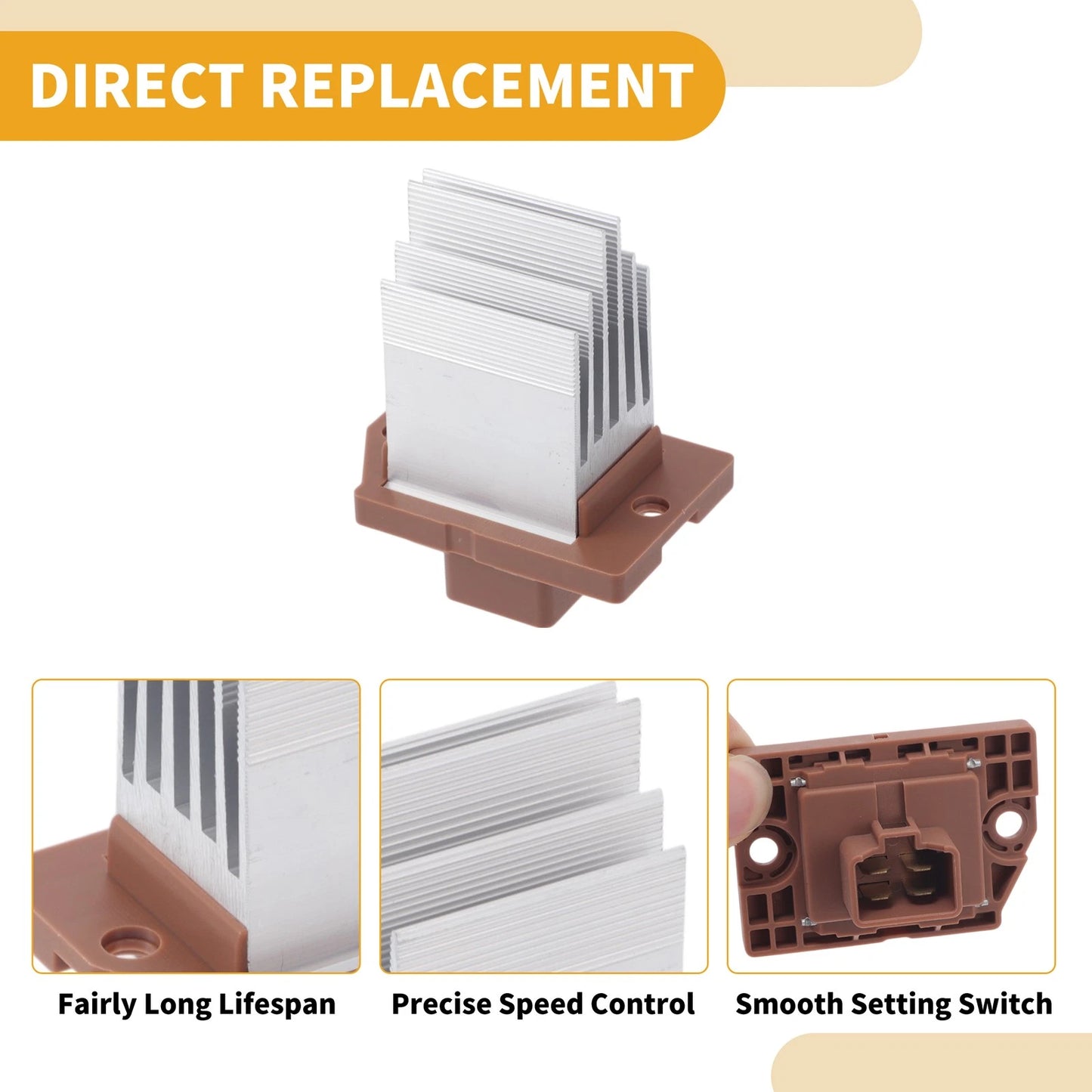 Blower Motor Resistor Plastic Metal 1 Pc for HVAC