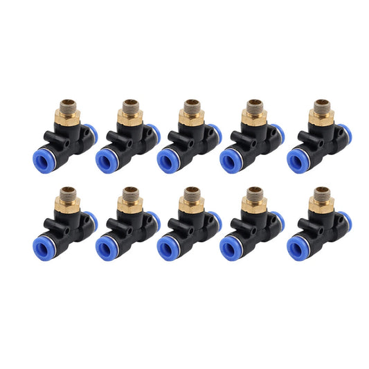10pcs G 1/8" T Fitting Connector Tube 8mm for Tire Changer Parts