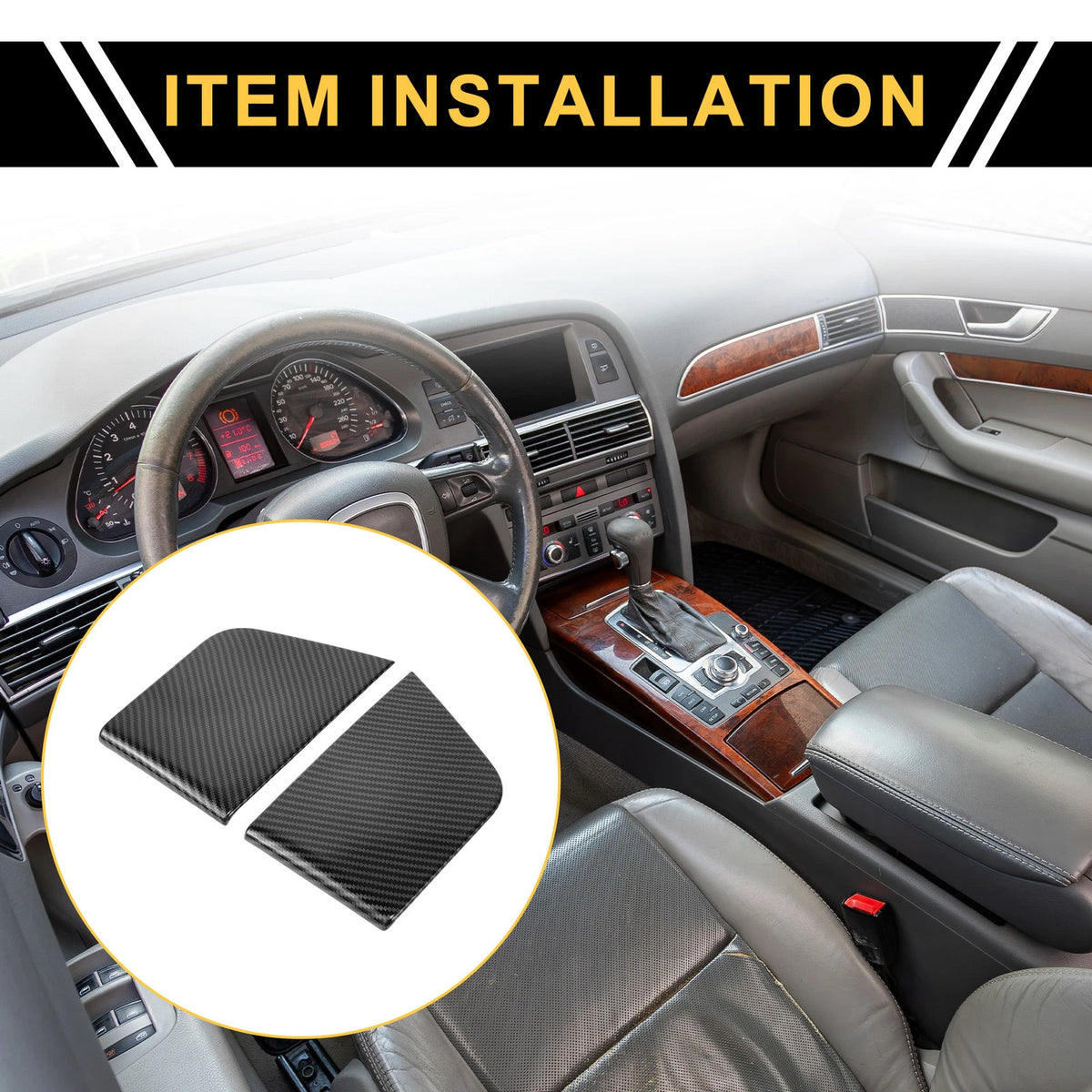 Carbon Fiber Inside Door Handle Covers for Ford F-150 (2021-2024)
