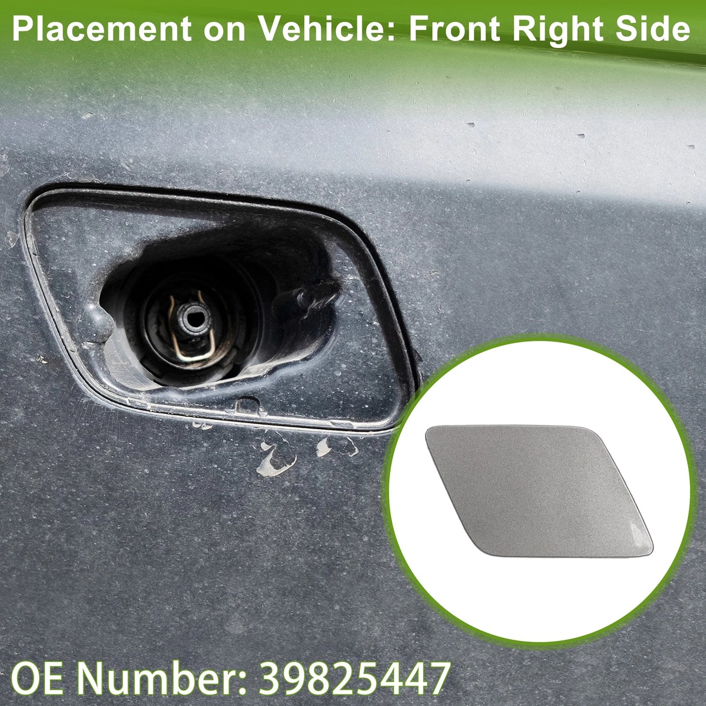 Washer Nozzle Cover Cap for Volvo XC90 (2016-2020) Gray