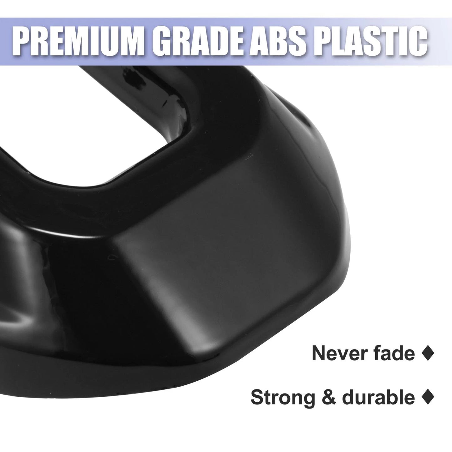 2 x Black Hood Latch Lock Catch Covers for Jeep Wrangler JL JLU (2018-2021)