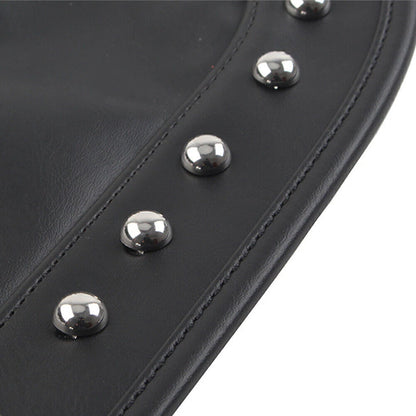 Black PU Leather Rear Fender Bib Solo Seat for Harley Heritage Softail (06-17)