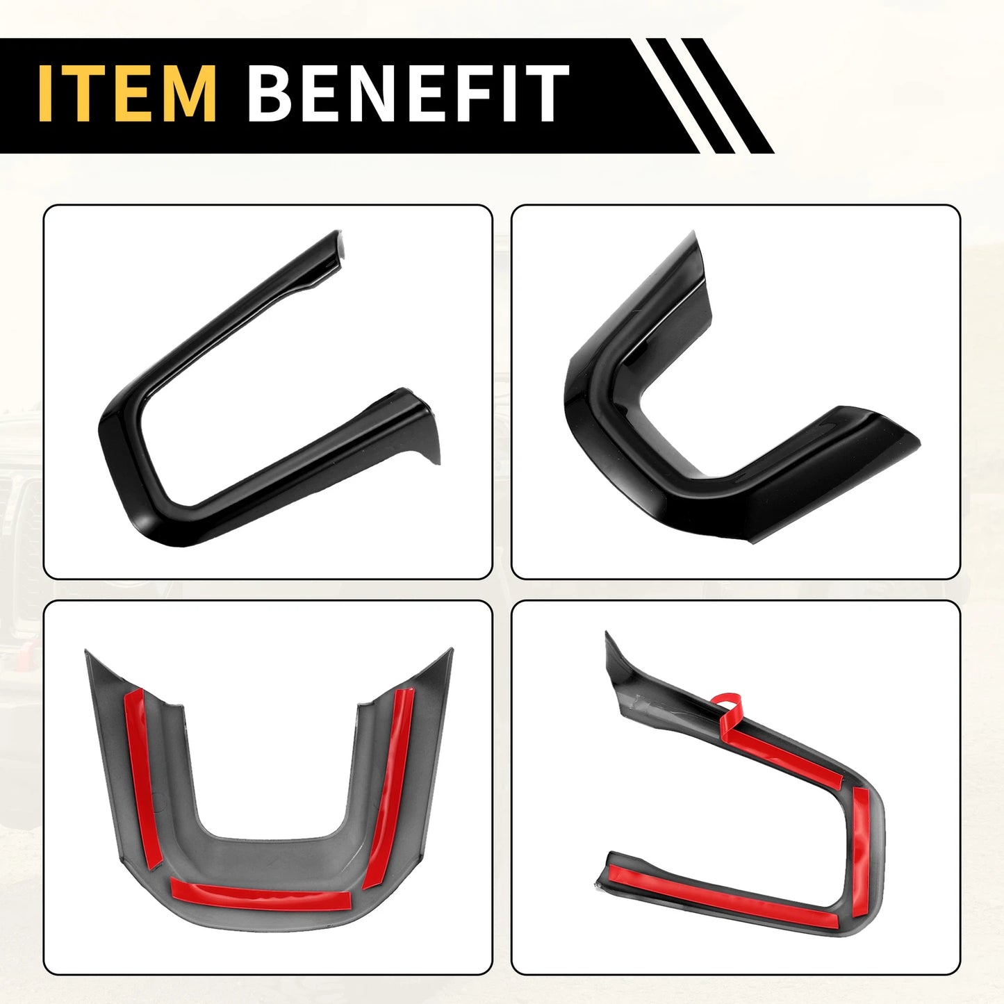 Steering Wheel Cover Trims for Jeep Wrangler JL JLU (2018-2024)