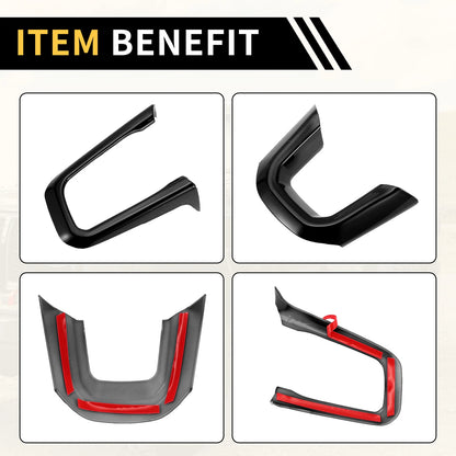 Steering Wheel Cover Trims for Jeep Wrangler JL JLU (2018-2024)