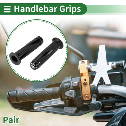 7/8" 22mm Hand Grips for Motorcycle Handle Bar Throttle Black