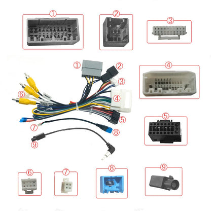 16Pin Stereo Wire Harness Adapter for Dodge Journey, Fiat Freemont, Chrysler 300C (2008-2019)
