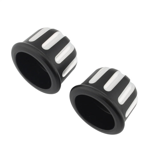2 x Handlebar End Plug Caps for Triumph Speed Twin (2016-2022) Black/White