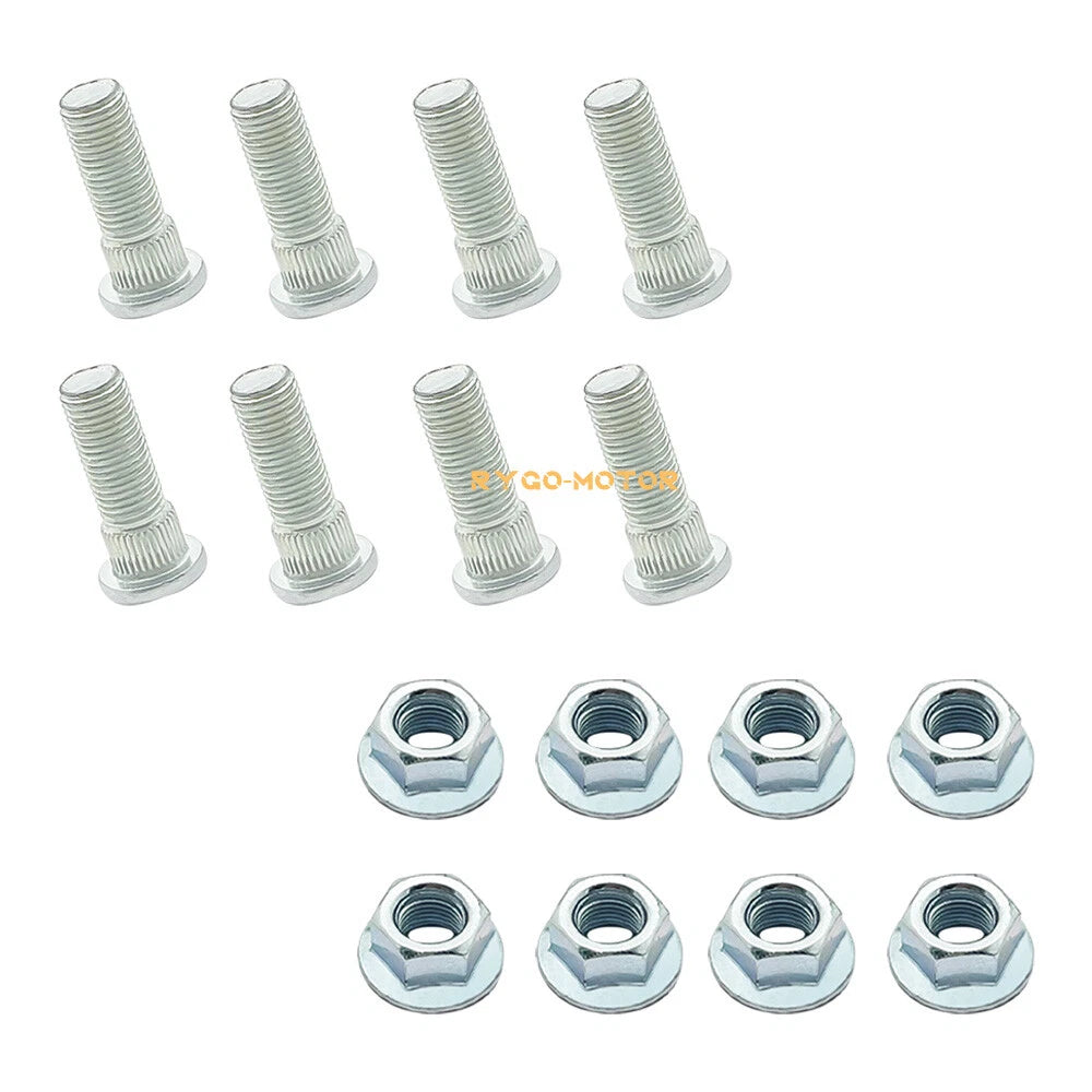 8 Pack Wheel Studs & Nuts for Polaris Scrambler 500 Ranger 500 Sportsman 500