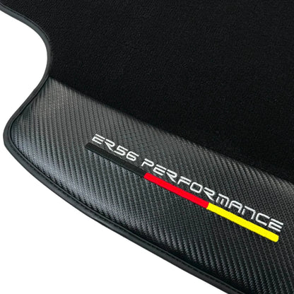Black Floor Mats for Audi A5 F57 Convertible (2017-2020) with Carbon