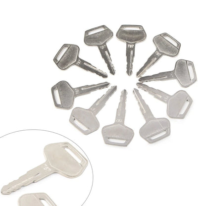 10 x Ignition Keys for Komatsu Excavator Dozer Loader (No Year Specified)