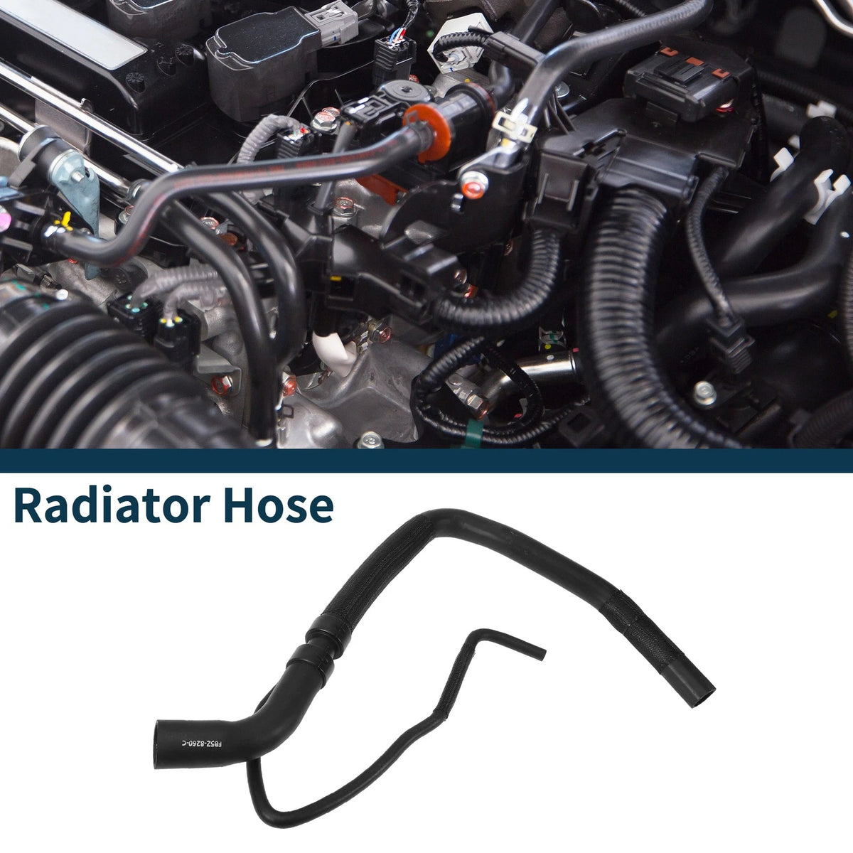 Upper Radiator Hose for Ford Explorer (2011-2019) - Rubber Water Tank Pipe 1 x