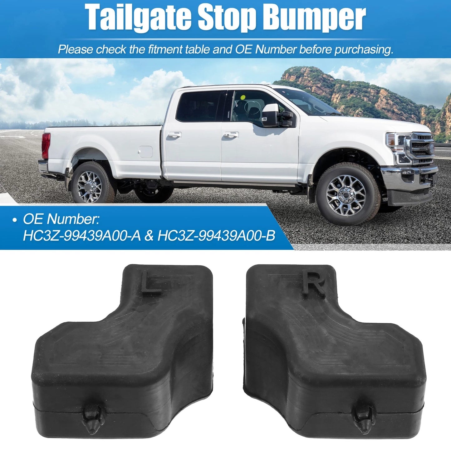 Tailgate Upper Rubber Bushing Bumper Cushion for Ford (2011-2014)