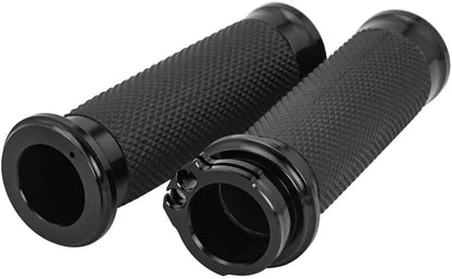 1" Black Motorcycle Handlebar Grips for Harley Dyna Softail VRSC XL883