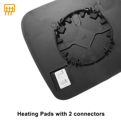 Left Side White Mirror Glass w/ Back Heated for Dodge Durango, Jeep