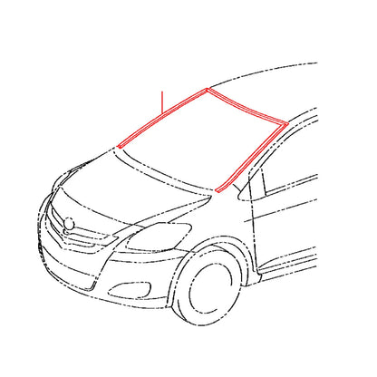 Front Windshield Moulding for Toyota Belta 2007-2012