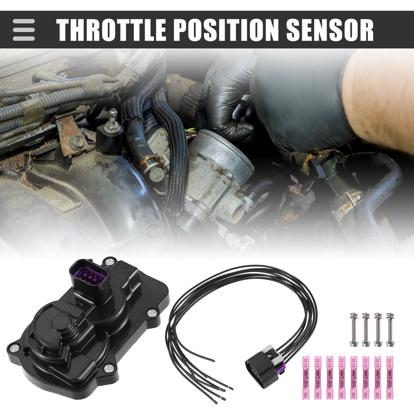Throttle Position Sensor w/ Wiring Harness for Buick Rainier V8 (2004–2004)