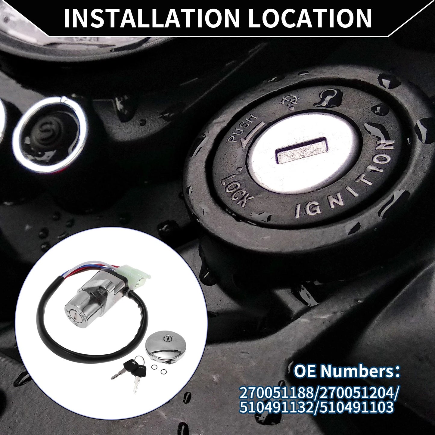 Ignition Key Switch 1 for Kawasaki VN400 Vulcan (1995–1997)