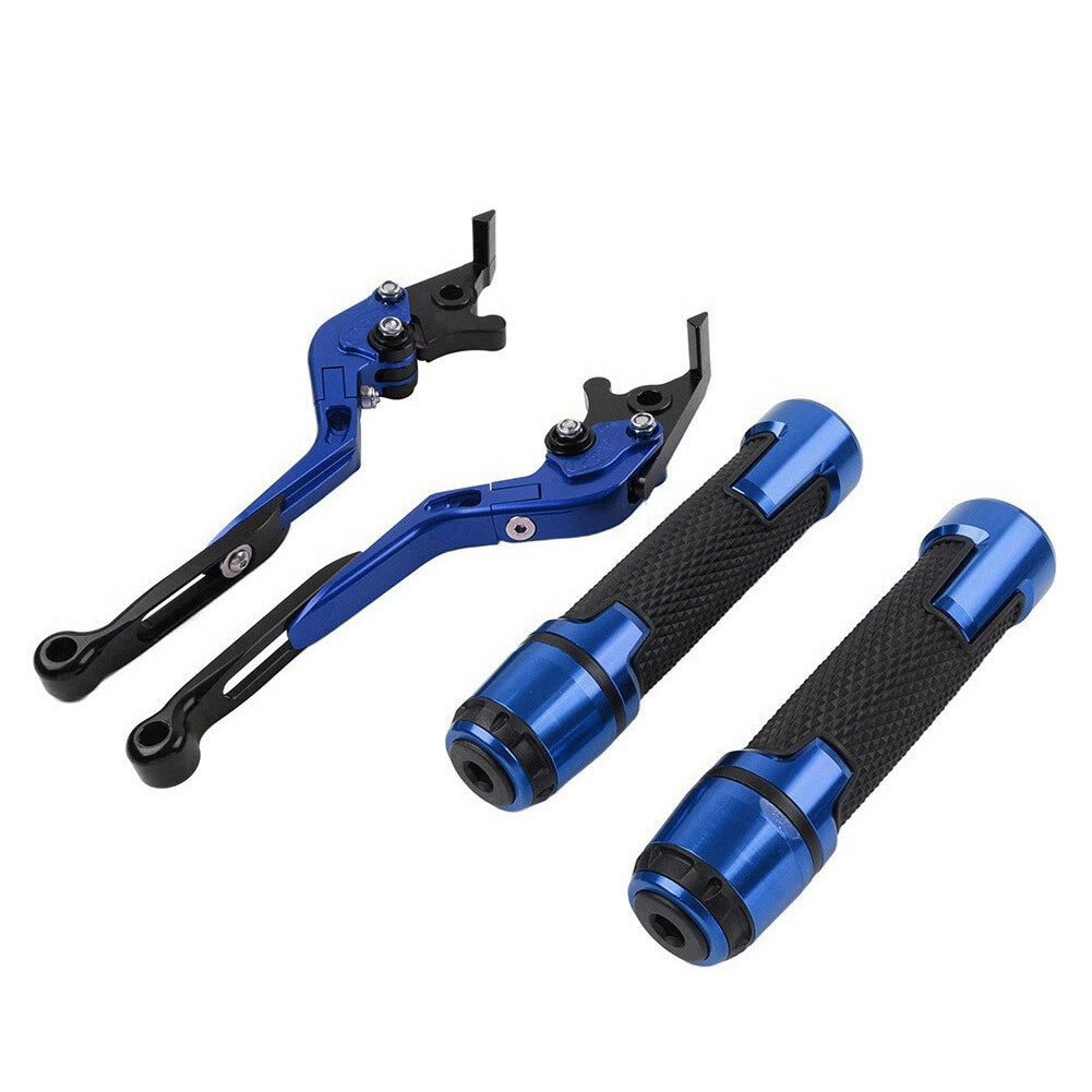 Blue Extendable Brake Clutch Levers Grip Set for Suzuki GSXR600/750 (2006-2019)