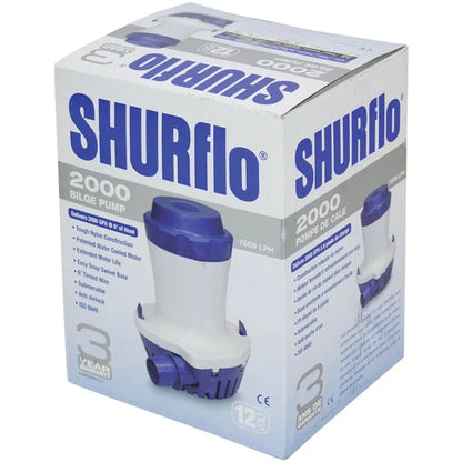 Bilge Pump for Boats Shurflo 2000, 12V, 3.5GPM, Compatible with Various Models