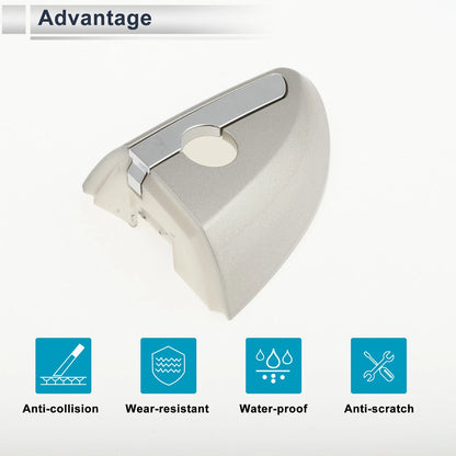 Front Left Door Handle Lock Cylinder Cover Silver Tone for Toyota Corolla