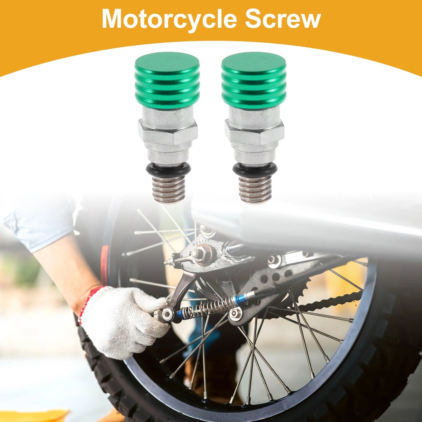 2 x Motorcycle Screw M5x0.8 Fork Air Bleeder Valve Metal Green for Motorcycle