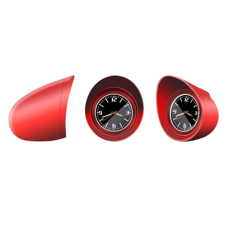 Red Round Quartz Clock for Car Truck Vehicle Dashboard