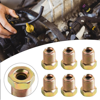 6 x Metric Brake Pipe Fittings Unions Master Cylinder M12x1mm 3/16in for Car