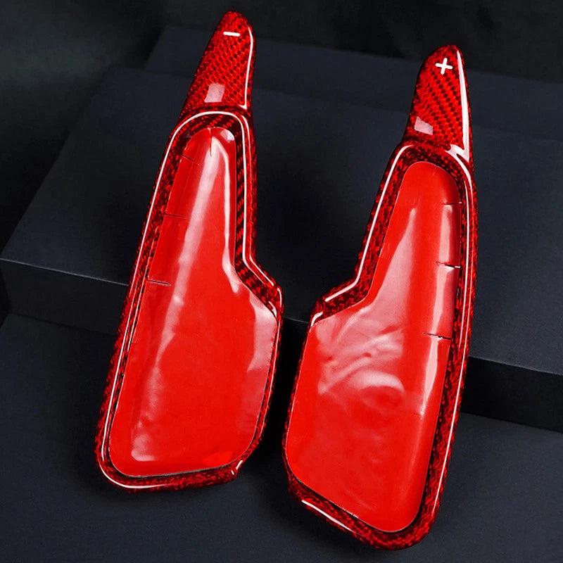 Red Steering Wheel Shift Paddle Cover Trim for Chevrolet Corvette (2020-2022)