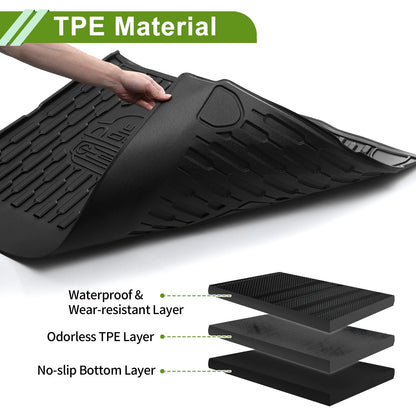 Rear Trunk Mat for Ford Bronco 4-Door 2021-2024 TPE Cargo Liner Replacement