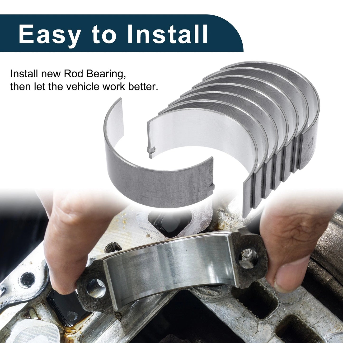 Connecting Rod Bearing Set for Toyota (8 Pcs)