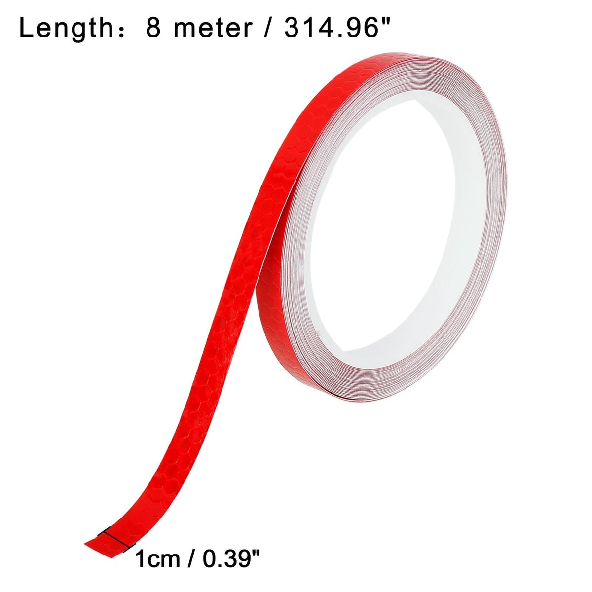 2pcs 314.96" Reflective Tape Sticker Warning Tape Red for Bike Motorcycle