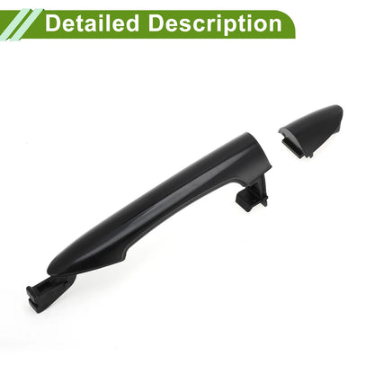 Black Rear Left Exterior Door Handle for Hyundai Kia Picanto (2011-2016)