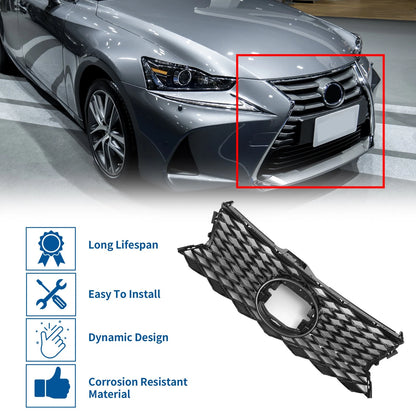 Front Upper Hood Bumper Grille for Lexus IS300 (2018-2021) Black