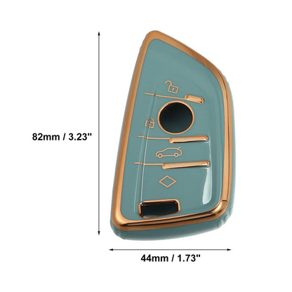 Key Fob Remote Control for BMW 1 2 3 5 6 7 Series X1 TPU Keychain Blue