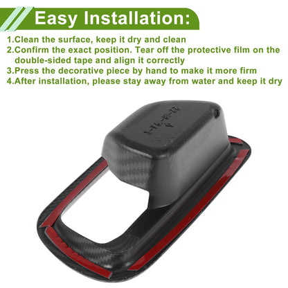 Carbon Fiber Black Interior Door Handle Bowl Cover for Honda HR-V (2023-2025)