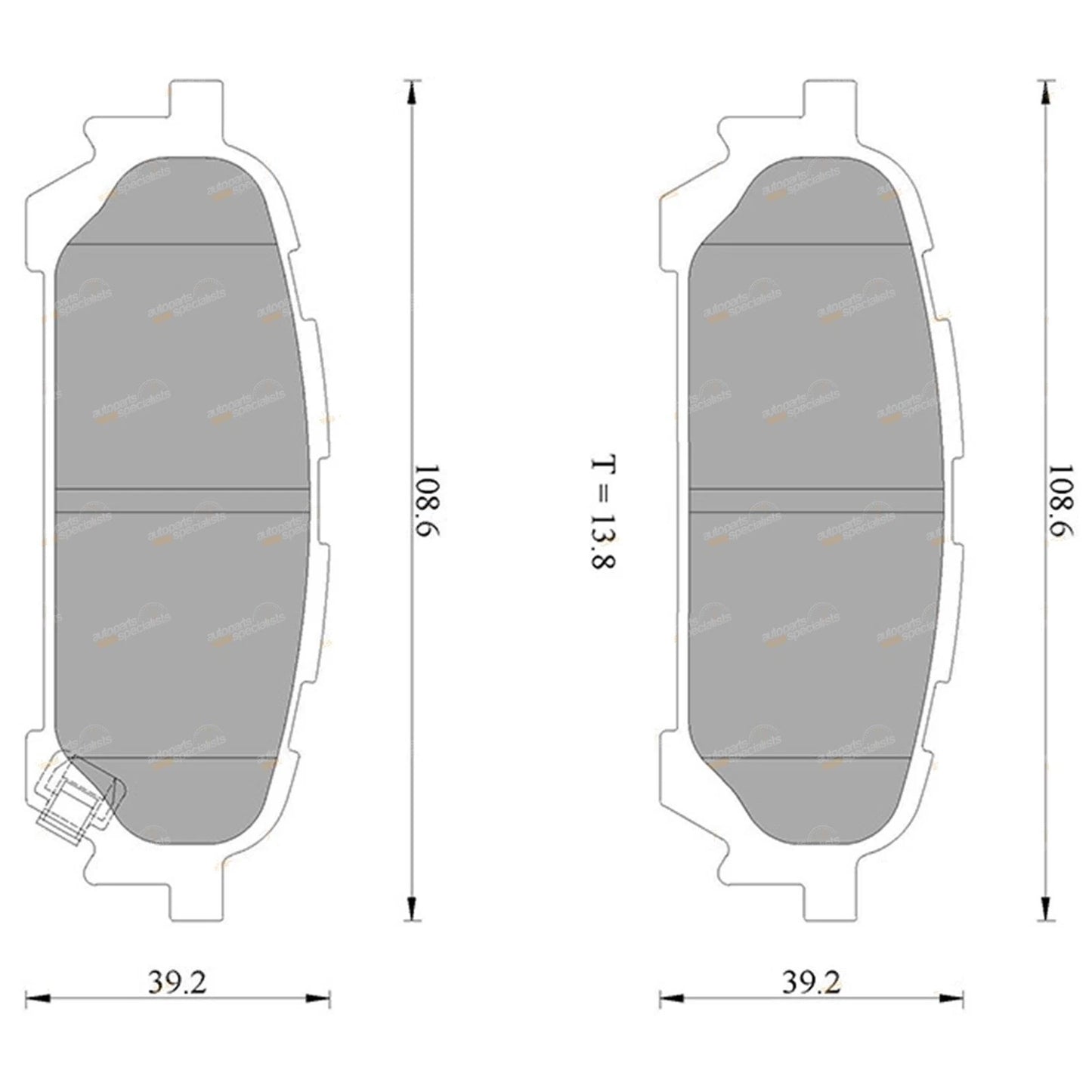 Rear Disc Brake Pad Set for Subaru Liberty 2.5L EJ255 (2006-2009)
