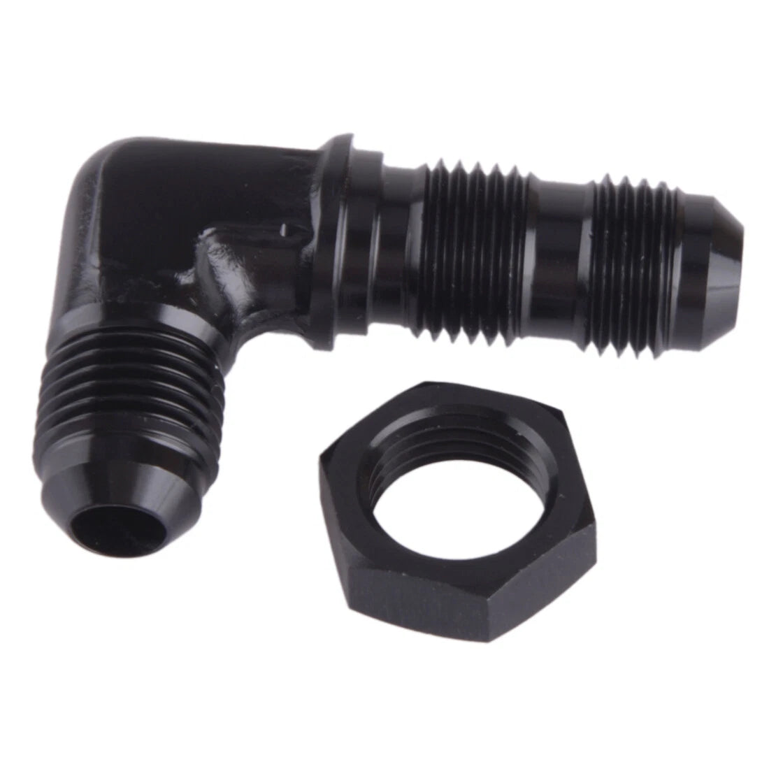 90 Degree 6AN Flare Bulkhead Adapter Fitting for Car Aluminum