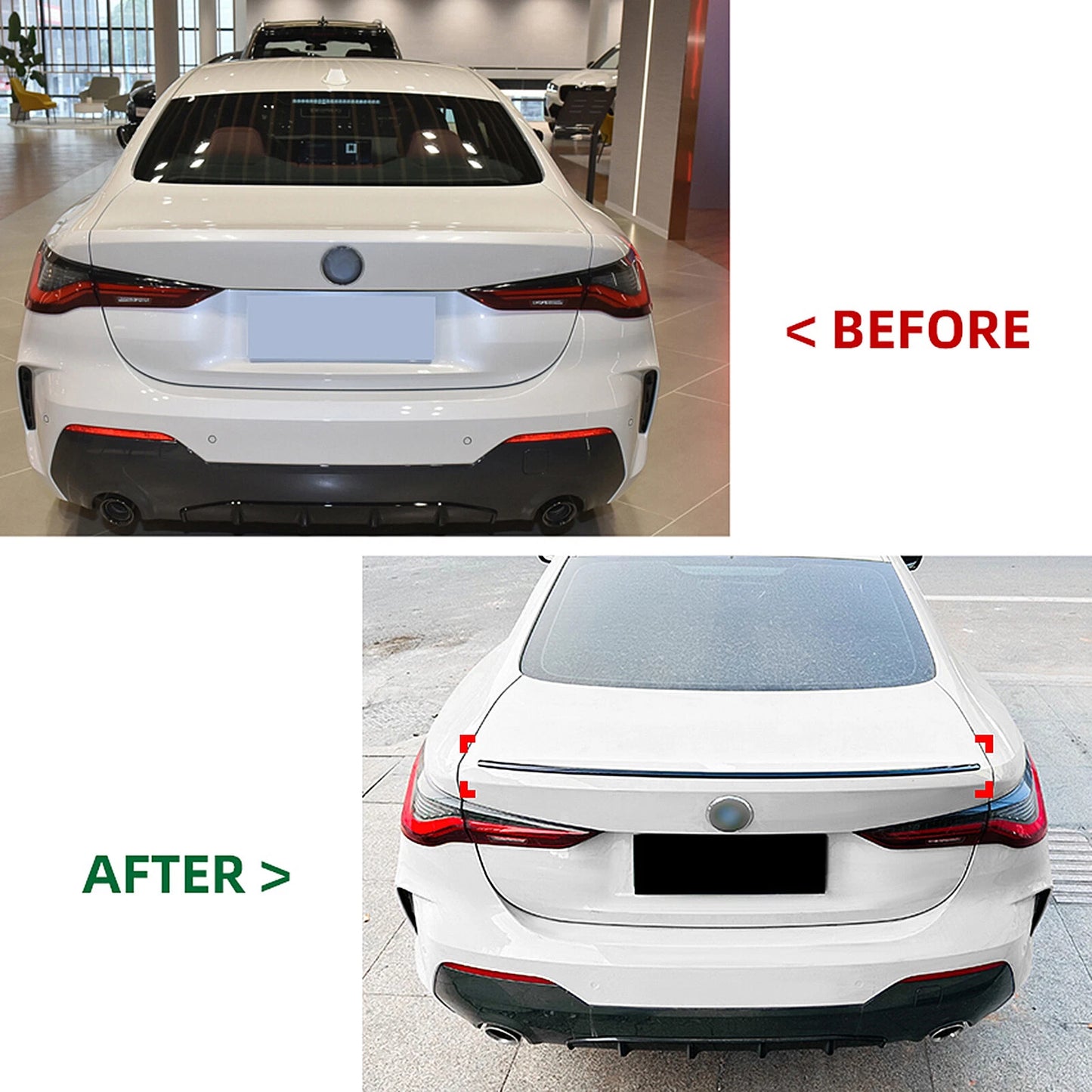 Rear Boot Spoiler Lip for BMW 4 Series G22 (2020-2024) Carbon Style