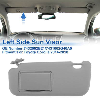 Left Side Sun Visor for Toyota Corolla (2014-2018)