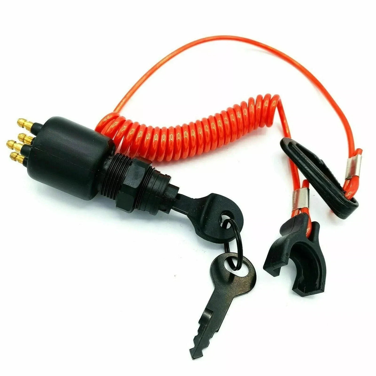 Ignition Switch Key & Lanyard Assembly for OMC Johnson Evinrude Outboard
