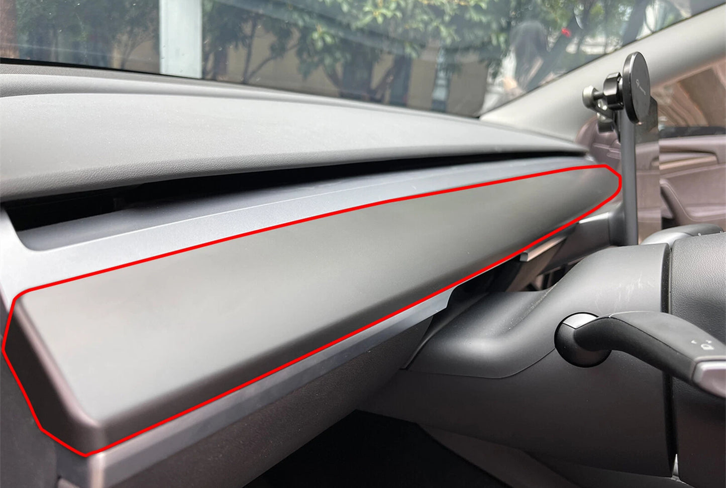 Armrest Panel Cover for Tesla Model 3, Model Y (2017-2023) Matte Black
