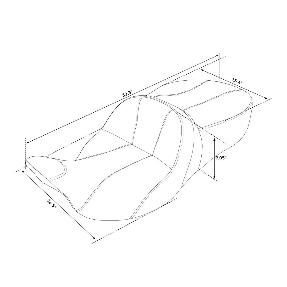Driver & Passenger Pillion Seat for Harley Street Glide (2009-2023)
