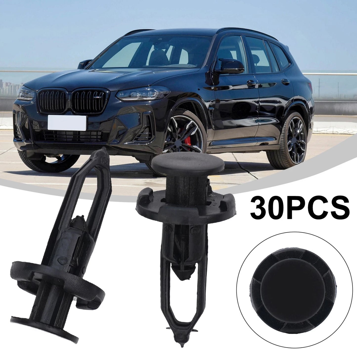 Rivets / 30x 9mm / Push Type Retainer Fastener Bumper Pin Clips for Toyota